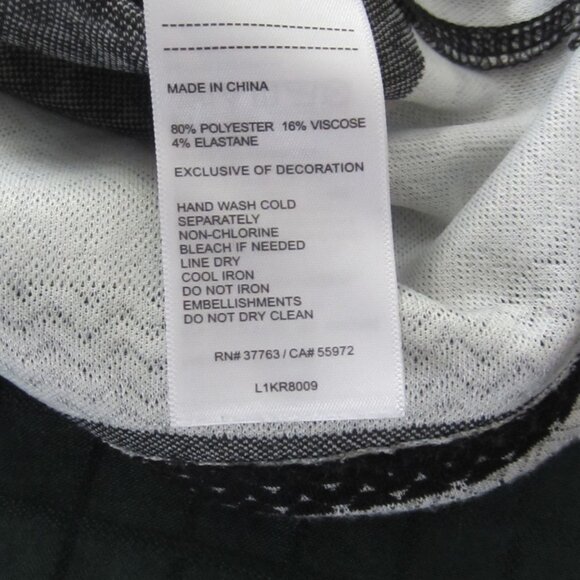 Women's Top LAUNDRY by Shelli Segal Size S/P/CH Black, Gray, White - Picture 7 of 8